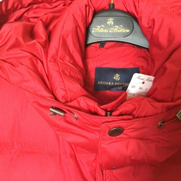 NWT Brooks Brothers Men's Lightweight down Super Puffer Jacket Coat Red Size M